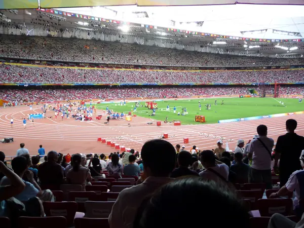 Inside the Beijing National Stadium during the Olympic athletics, August 2008 (not the final)