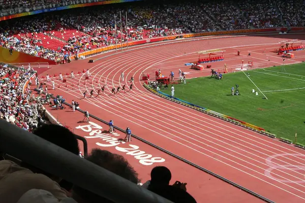 Athletics heats in the Beijing National Stadium, August 15, 2008